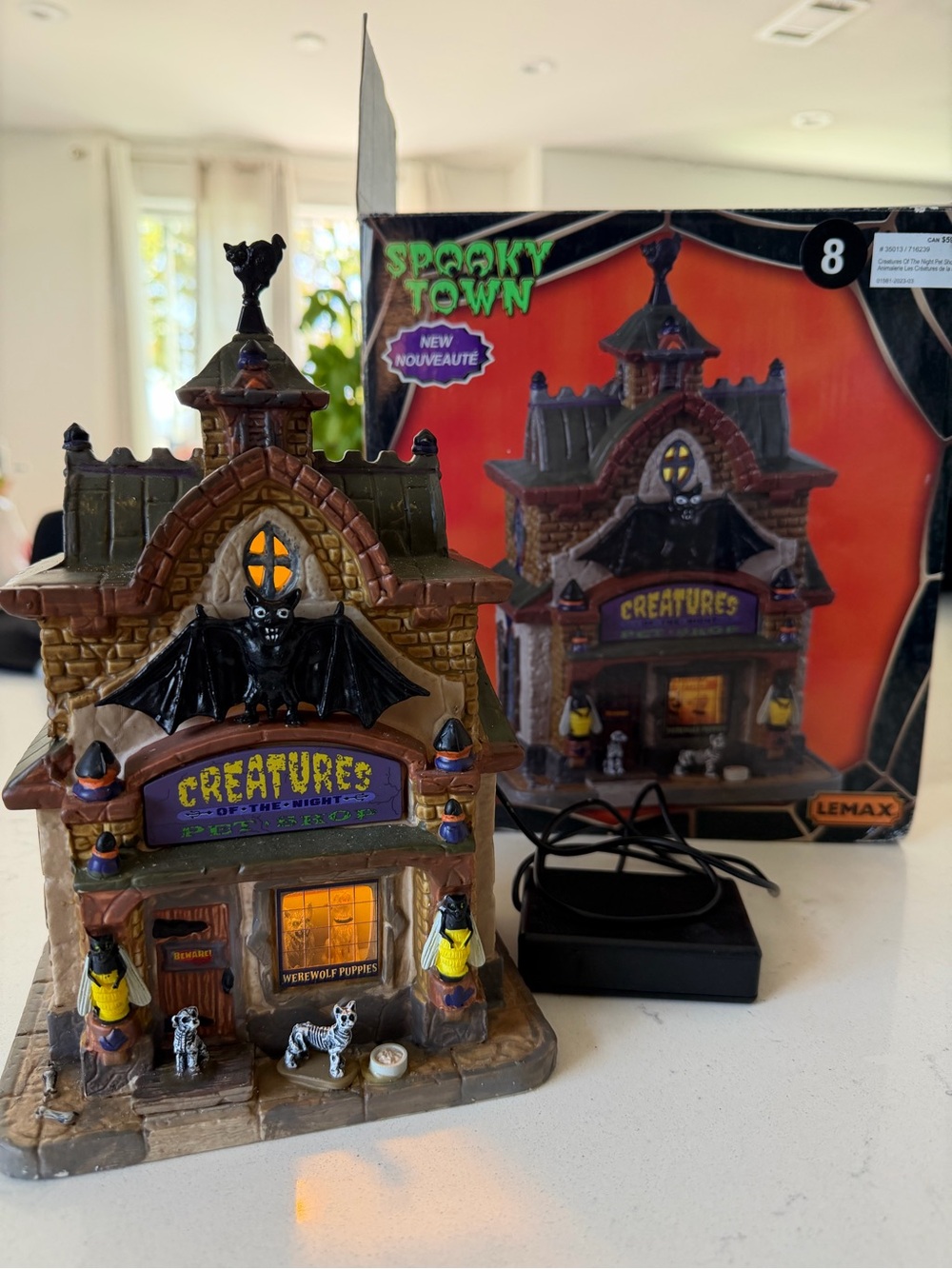 Lemax Spooky Town 'Creatures' Lighted Halloween Shop - Brown, Black & Purple